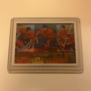 VINCENT DAMPHOUSSE TURGEON MARK RECCHI 1995-96 TOPPS POWER LINES #9PL MONTREAL CANADIENS