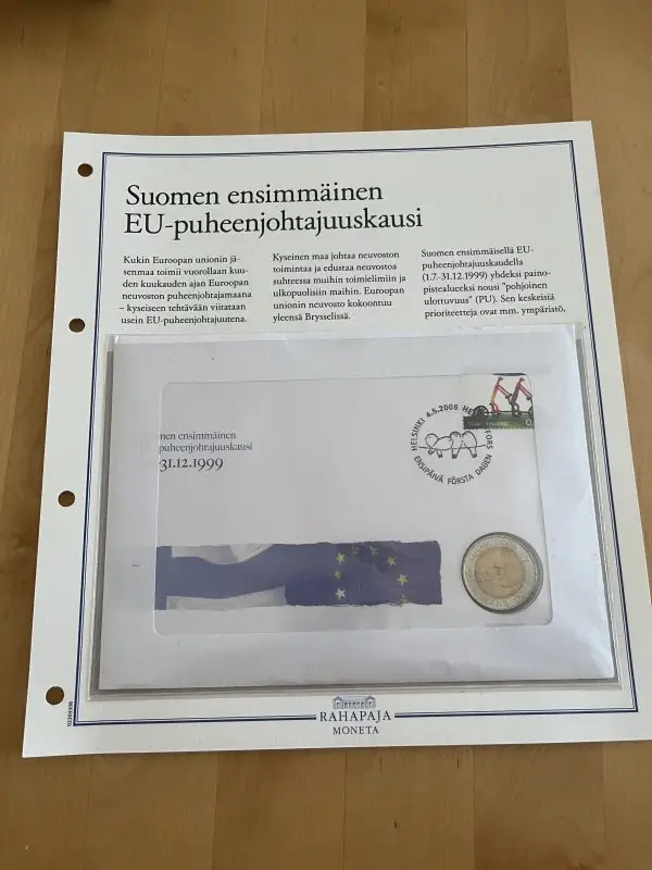 Suomen ensimmäinen EU-puheenjohtajuuskausi, 10 markkaa.