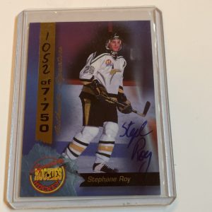 Stephane Roy Signed 1994 Signature Rookies Auto Hockey Card #8 /7750